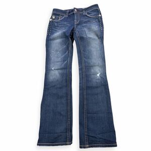 VINTAGE MEK DENIM Women’s Dark Wash Noida Slim Boot Jeans Size 29 x 34